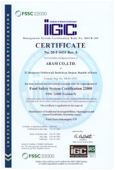 Certificate of trademark registration